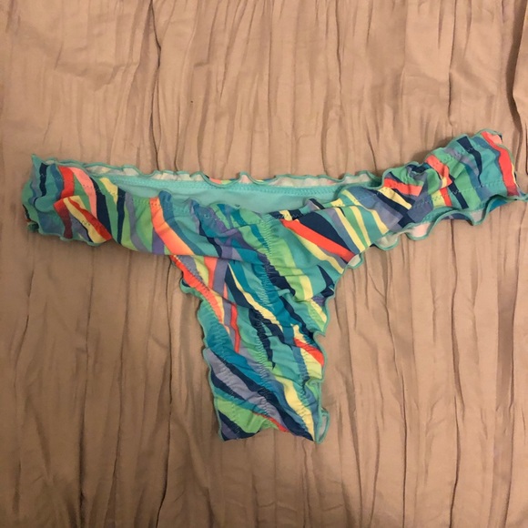 Blue Patterned Bikini Bottoms - Picture 3 of 3